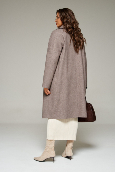 Пальто Beautiful&Free 7024 кофейный - фото 8