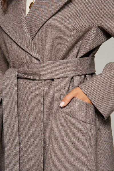 Пальто Beautiful&Free 7024 кофейный - фото 4