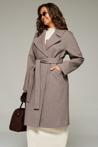 Пальто Beautiful&Free 7024 кофейный - фото 2