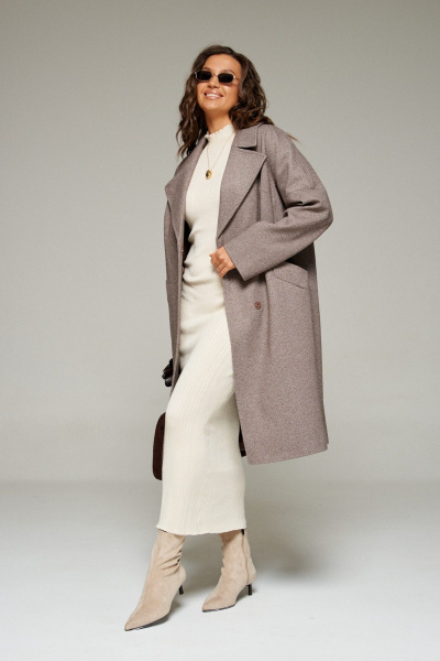 Пальто Beautiful&Free 7024 кофейный - фото 1