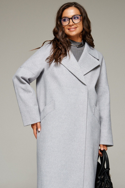 Пальто Beautiful&Free 7024 светло-серый - фото 12