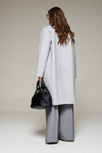 Пальто Beautiful&Free 7024 светло-серый - фото 9