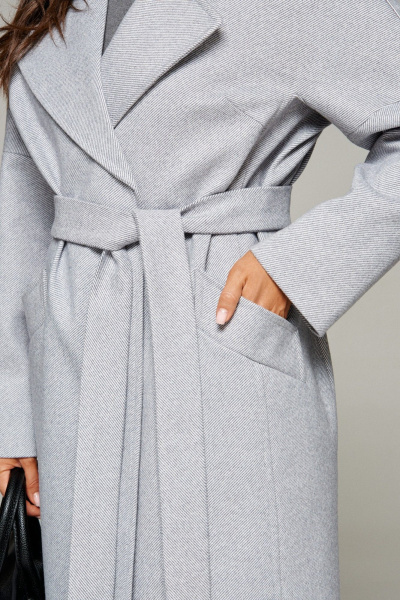 Пальто Beautiful&Free 7024 светло-серый - фото 4