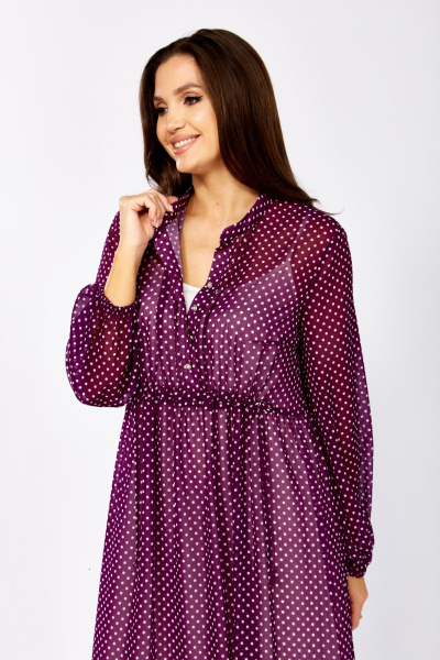 Платье MALI 425-089 лиловый_ в_ горох - фото 7