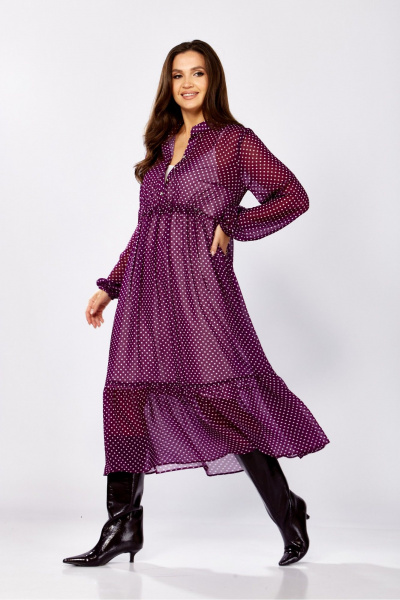 Платье MALI 425-089 лиловый_ в_ горох - фото 5