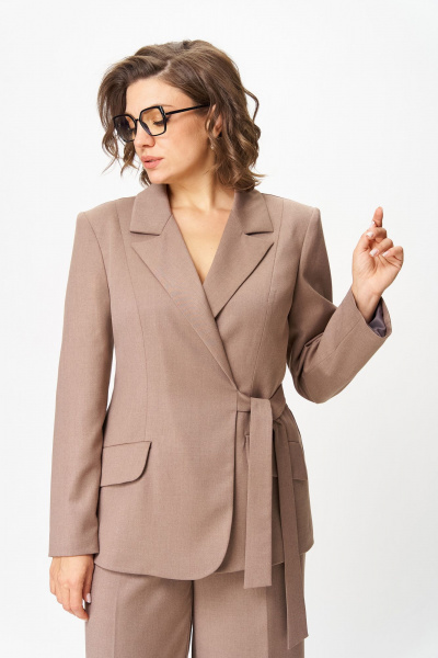 Брюки, жакет Орхидея 1612 бежевый - фото 2