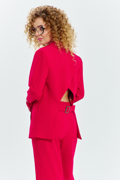 Брюки, жакет Euromoda 624 красный - фото 4