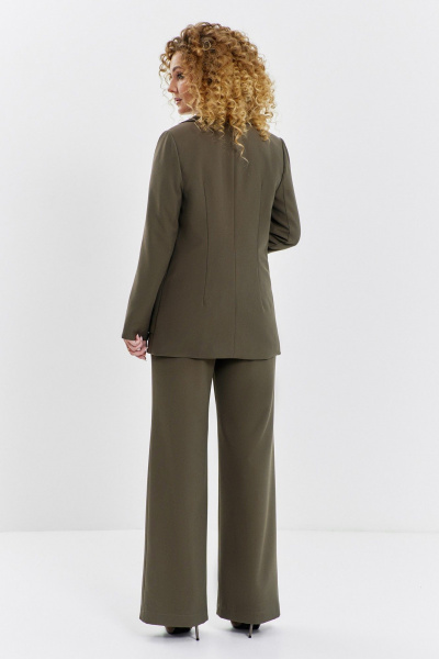 Брюки, жакет Euromoda 625 хаки/мультиколор - фото 4