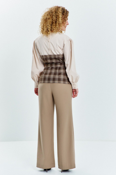 Блуза, брюки Euromoda 627/1 бежевый - фото 3