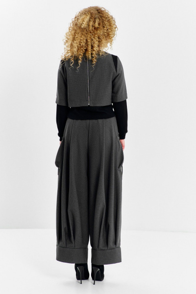 Брюки, джемпер Euromoda 632 серый/черный - фото 3