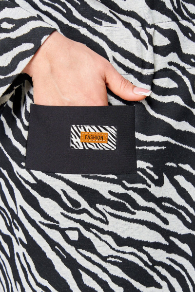 Брюки, жакет, топ Мишель стиль 1100-2 черно-молочный - фото 9