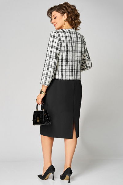 Жакет, платье Мишель стиль 1324 черно-белый - фото 3