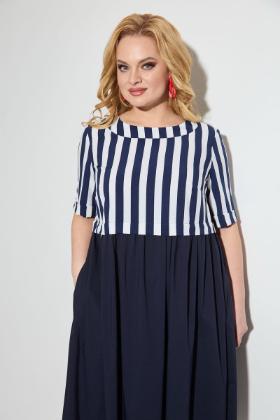 Платье Michel chic 2006 синяя_полоска - фото 4