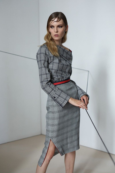 Юбка с талевыми вытачками и разрезом на заднем шве AG Green G301/8 - фото 3