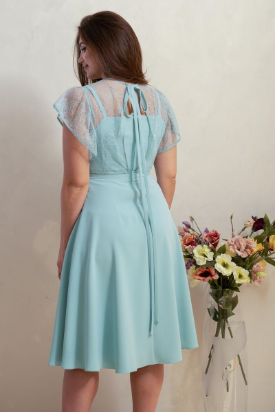 Платье нарядное из текстиля Круглогодичное Condra 4319 мятный - фото 8