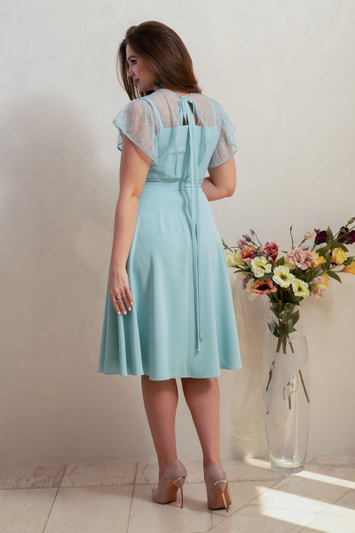 Платье нарядное из текстиля Круглогодичное Condra 4319 мятный - фото 7