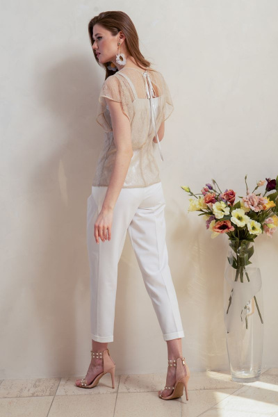 Блуза Condra 16131 бежевый - фото 4