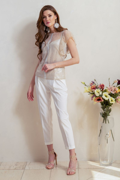 Блуза Condra 16131 бежевый - фото 2