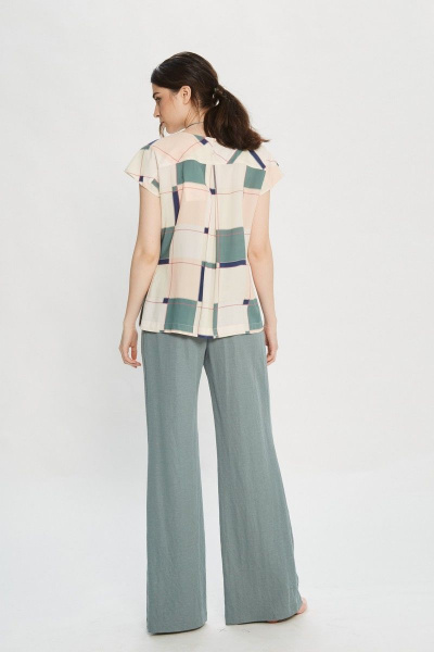 Брюки из трикотажа расширенные с поясом и карманами AG Green G309/6 - фото 4