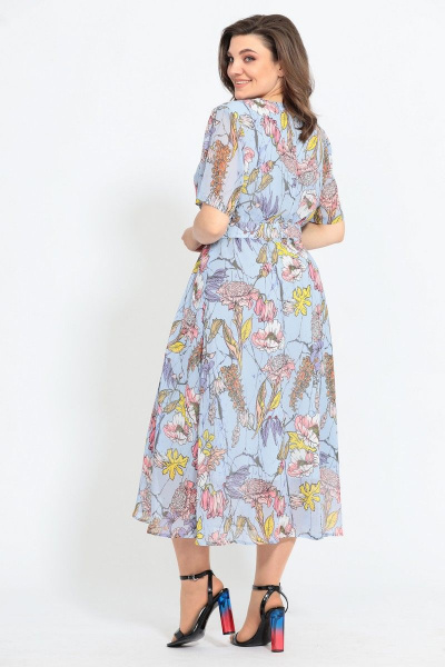 Платье Mubliz 549  голубой_цветы - фото 2