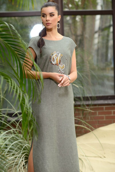 Платье Galean Style 802 хаки - фото 2