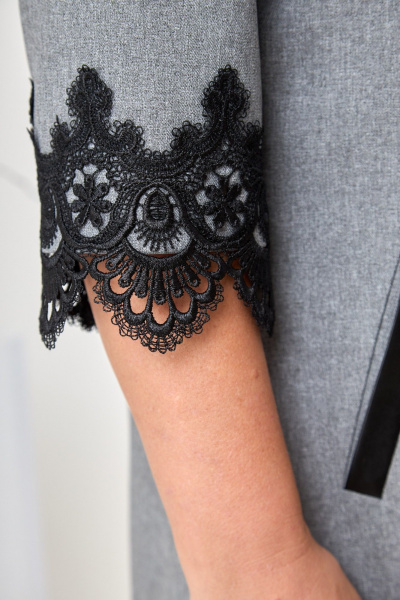 Платье Romanovich Style 1-1284 серый/кр - фото 7