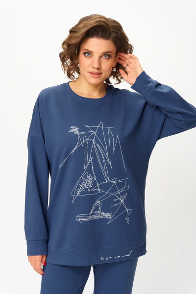 Брюки, джемпер STEFANY 2061-2 темно-синий - фото 6