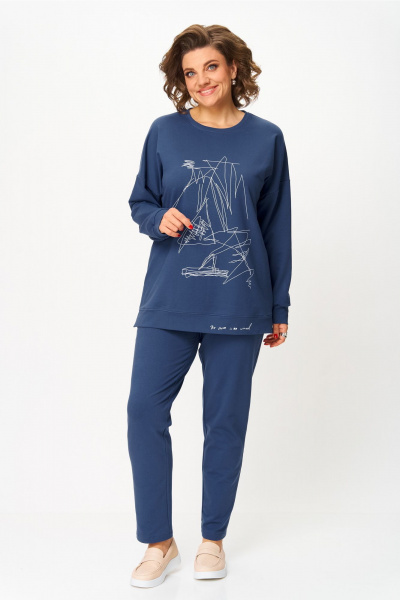 Брюки, джемпер STEFANY 2061-2 темно-синий - фото 1