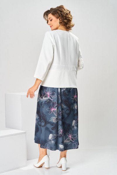 Жакет, платье Romanovich Style 3-2800Д белый/графит - фото 7