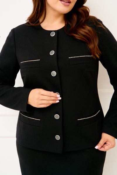 Жакет, юбка IVA 1830 черный - фото 3