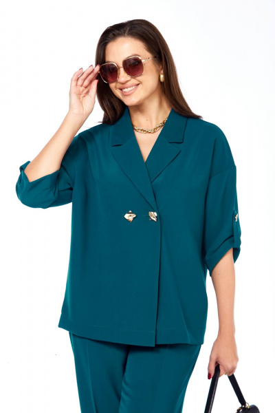 Брюки, жакет Taita plus 2519 морская_волна - фото 7