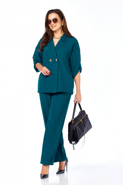 Брюки, жакет Taita plus 2519 морская_волна - фото 5