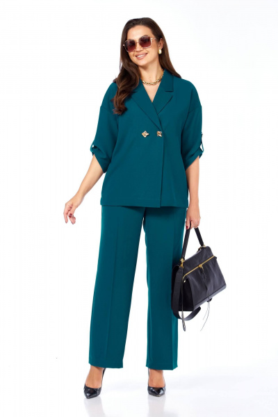 Брюки, жакет Taita plus 2519 морская_волна - фото 2