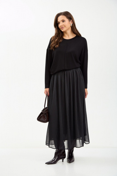 Джемпер, юбка TVIN 7880 черный - фото 10