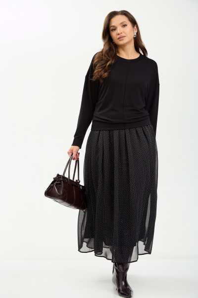 Джемпер, юбка TVIN 7880 черный - фото 8