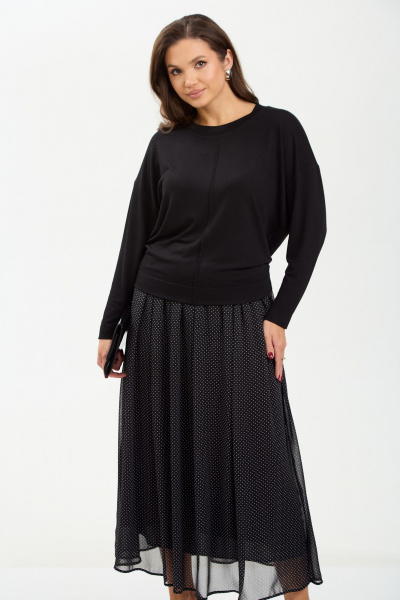 Джемпер, юбка TVIN 7880 черный - фото 5