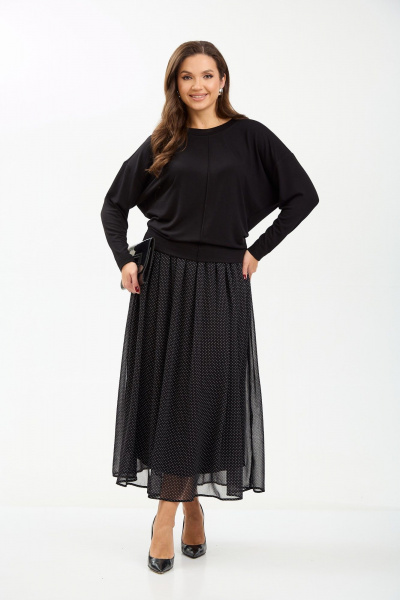 Джемпер, юбка TVIN 7880 черный - фото 3