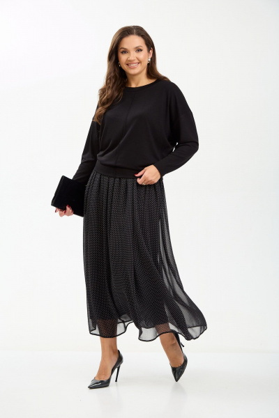 Джемпер, юбка TVIN 7880 черный - фото 2