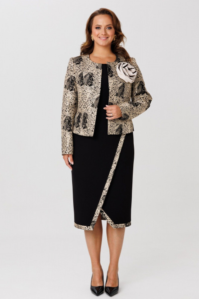 Жакет, платье Mubliz 272 золото-черный - фото 1