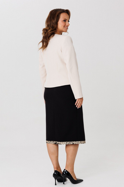 Жакет, платье Mubliz 272 бежевый-черный - фото 16