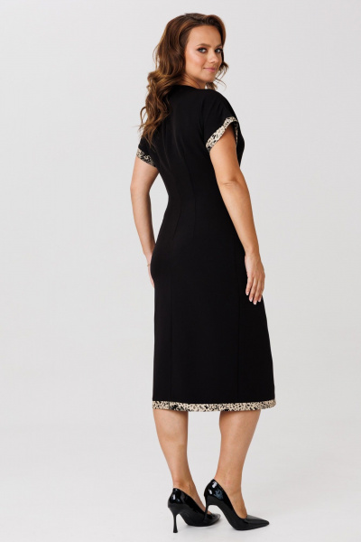 Жакет, платье Mubliz 272 бежевый-черный - фото 10