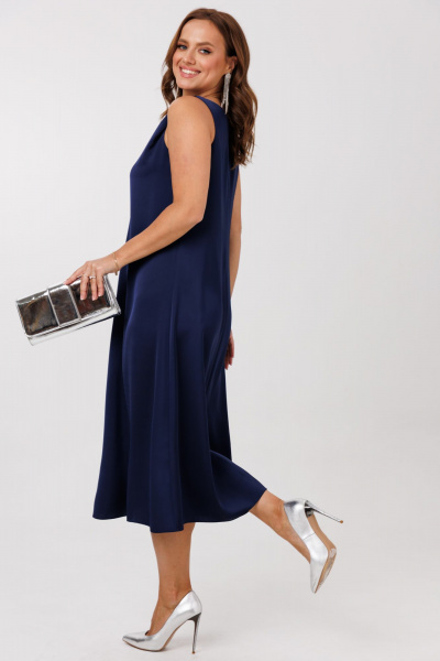 Жакет, платье Mubliz 292 бежевый-синий - фото 20