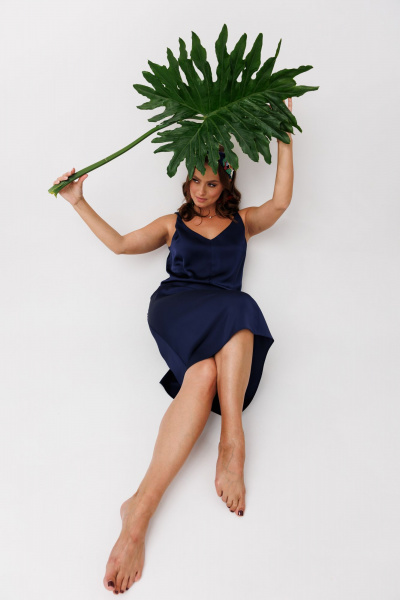 Жакет, платье Mubliz 292 бежевый-синий - фото 16