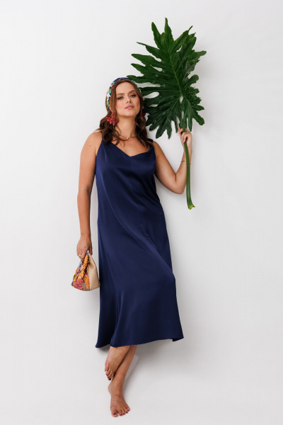 Жакет, платье Mubliz 292 бежевый-синий - фото 9