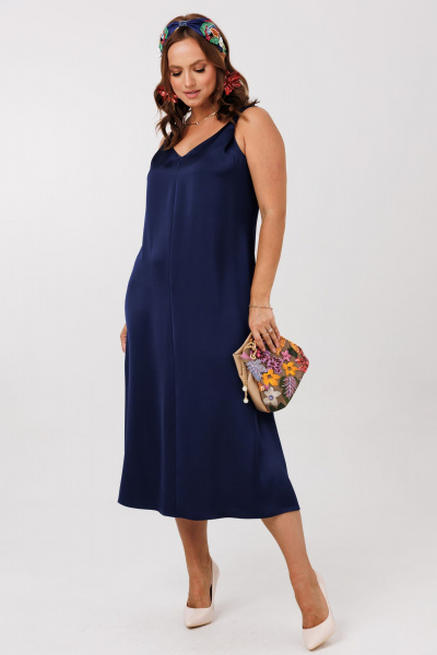 Жакет, платье Mubliz 292 бежевый-синий - фото 8