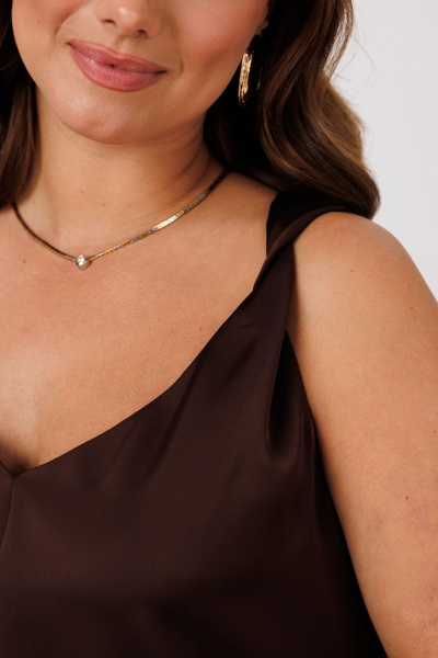 Жакет, платье Mubliz 292 бежевый-шоколад - фото 20