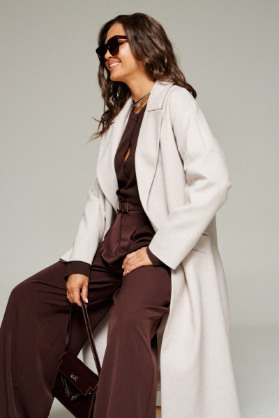 Пальто Beautiful&Free 7025 бежевый - фото 6