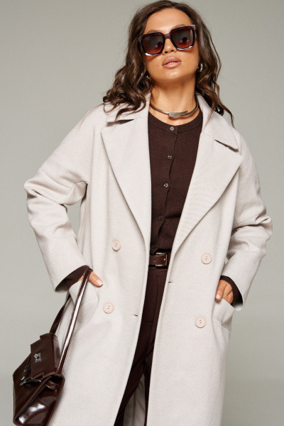Пальто Beautiful&Free 7025 бежевый - фото 5