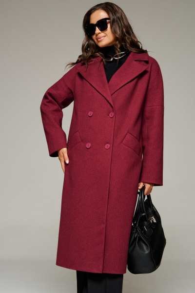 Пальто Beautiful&Free 7025 винный - фото 8