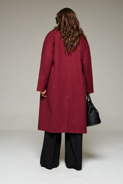 Пальто Beautiful&Free 7025 винный - фото 5